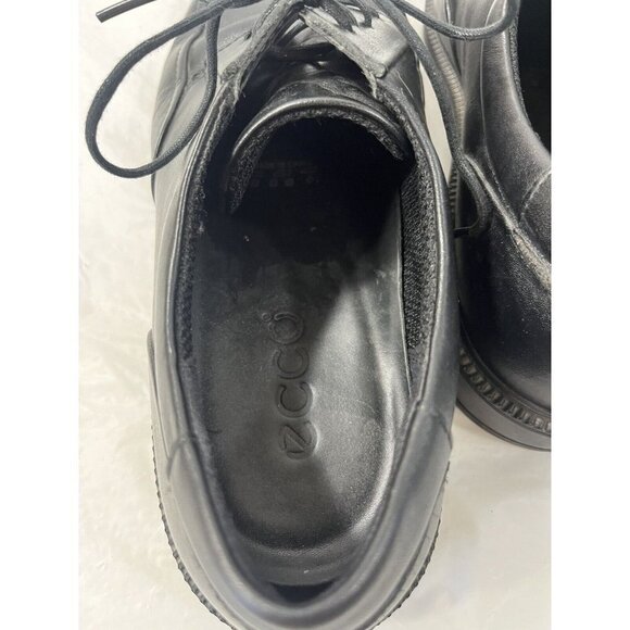 ECCO Helsinki Black Leather Lace Up Oxford Bicycle Toe Dress Shoes Sz 10 main image 8